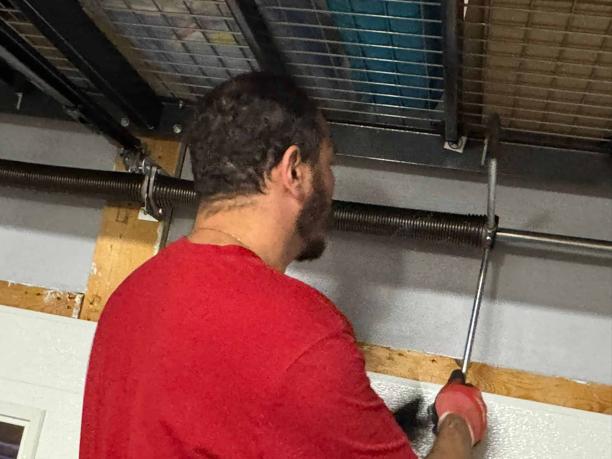 Finished garage door repair photo